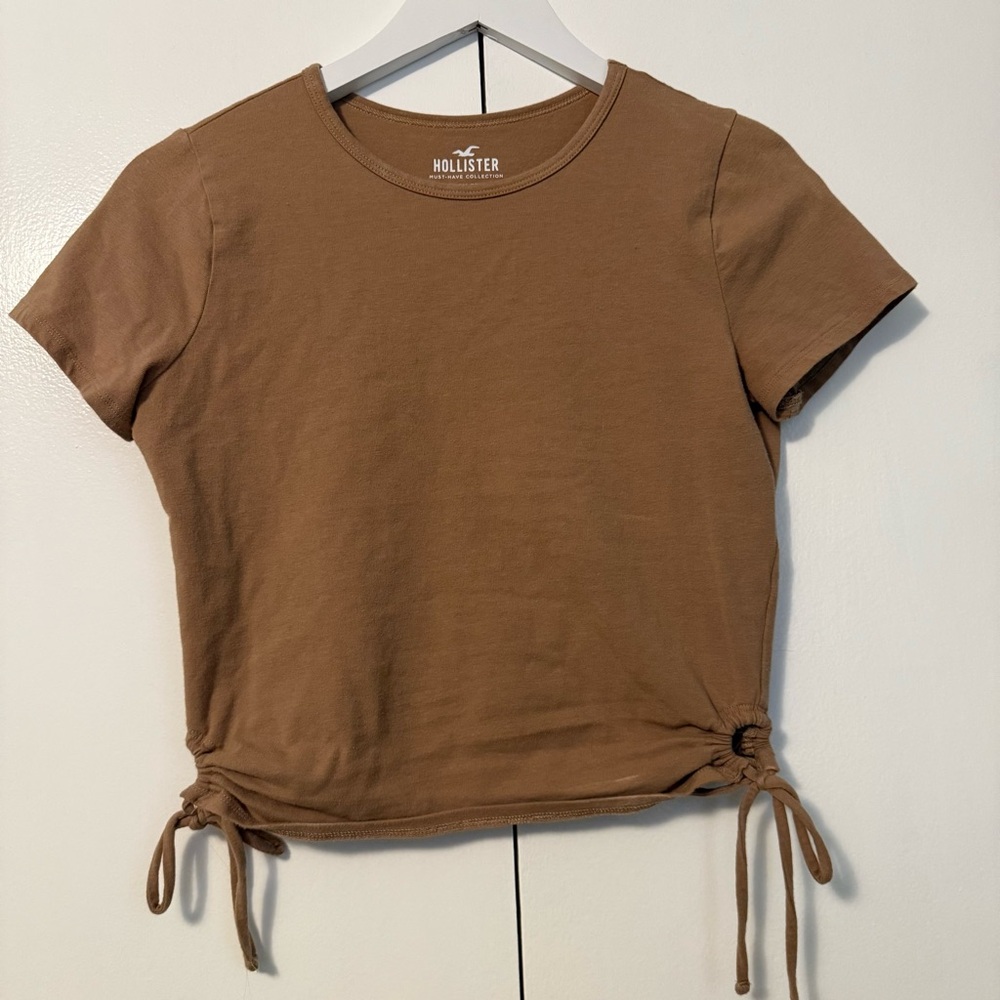 Hollister Brown Tie-Side Baby Tee
